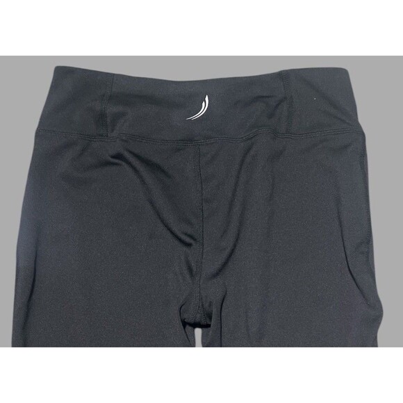 Exertek Leggings Women’s L Petite Black Pink Crop Activewear Capris NWT - Picture 2 of 3